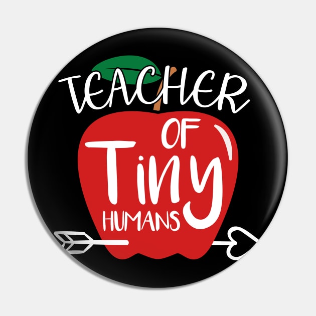 Teacher Of Tiny Humans Funny Preschool Teacher Pin by Hannah's Bear Tees