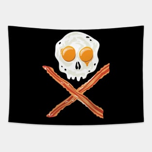 Bacon and Eggs Skull and Cross Bones Tapestry