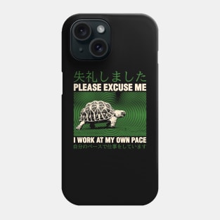 Please Excuse Me Turtle Phone Case