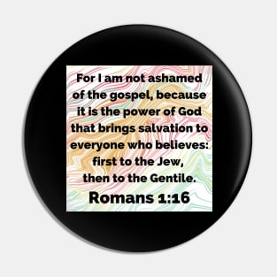 Bible Verse Romans 1:16 Pin