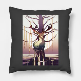 Golden Deer Pillow