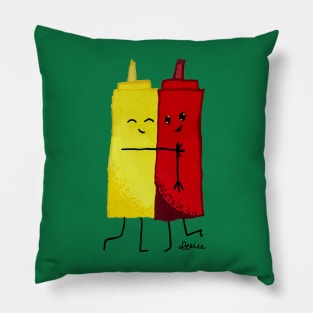 Mustard and Ketchup best friends Pillow