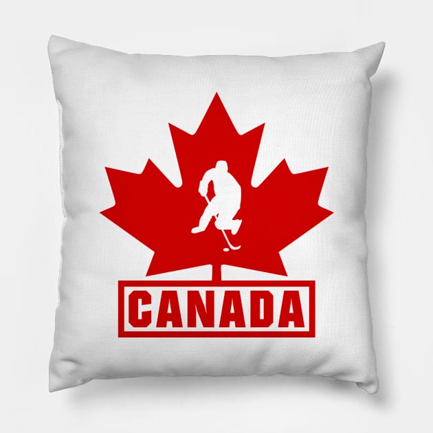 Hockey Canada Pillow by colorsplash