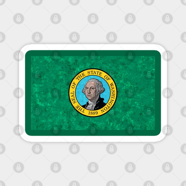 Flag of Washington State Magnet by Enzwell