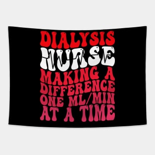 Dialysis Nurse Making A Difference Retro Pink Groovy Tapestry