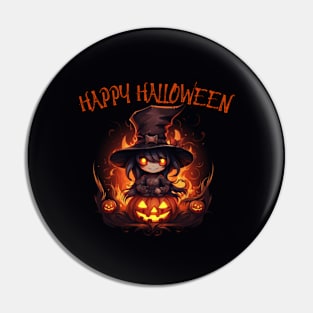 Kawaii halloween witches, scary pumpkin Pin