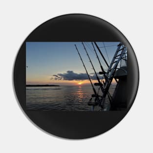 Sunrising on the fishing boat Pin