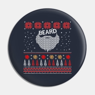 Beard Christmas Pin