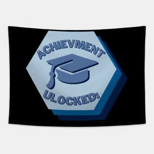 Achievement Unlocked: Graduation - Graduation Celebration Design Tapestry