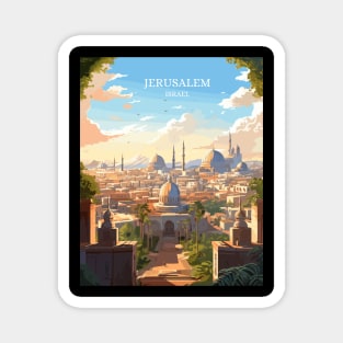 Jerusalem, Israel City Travel Art Magnet