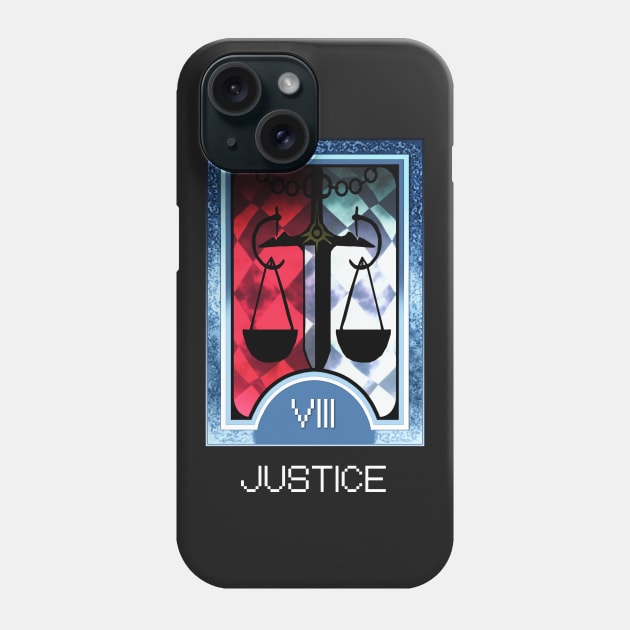 Justice Arcana Tarot Card Phone Case by loveandlive