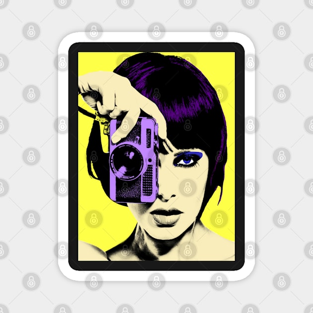 Girl photographer, Pop art Magnet by BokeeLee