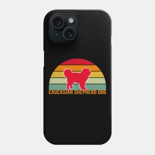 Caucasian Shepherd Dog Vintage Silhouette Phone Case