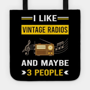 3 People Vintage Radio Tote