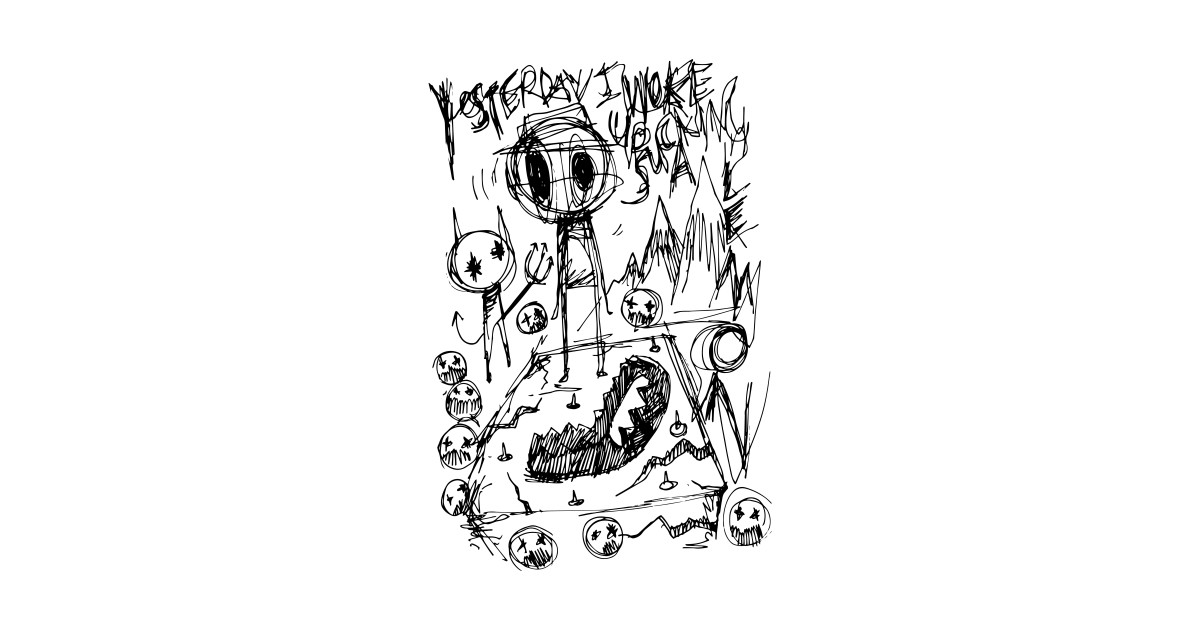 Everything in its Right Place Illustrated Lyrics Radiohead TShirt TeePublic