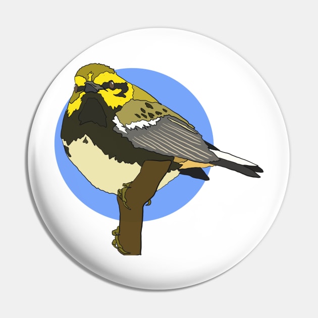 Black Throated Green Warbler Pin by New World Aster 