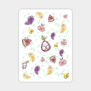 Cute watercolor fruits pattern Magnet