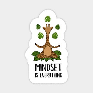 Giraffe Yoga, Mindset Motivational Quote Magnet