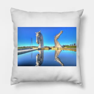 the Kelpies , Helix Park , the Kelpies are the largest equine sculptures in the world Pillow