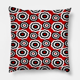 Red Flower Pattern Pillow