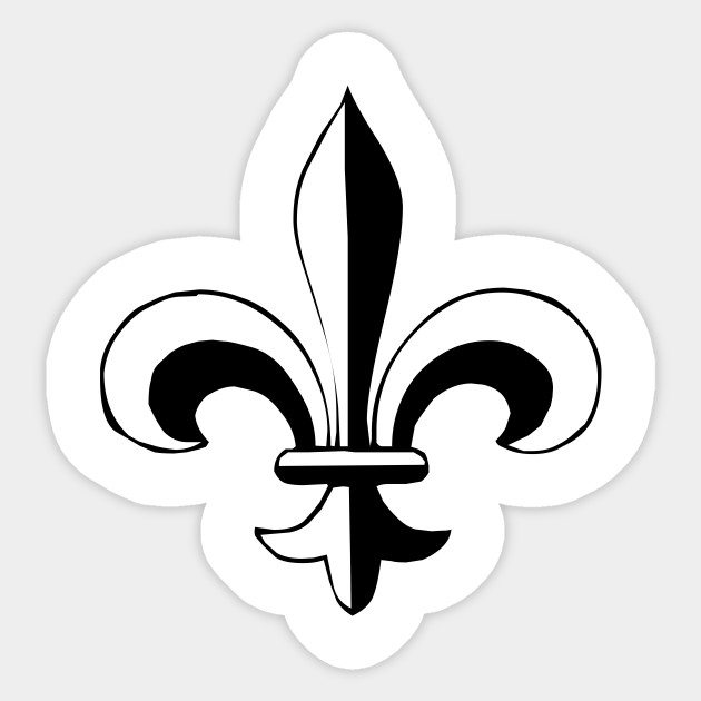 Fleur De Lis On White Fleur De Lis Sticker Teepublic Au