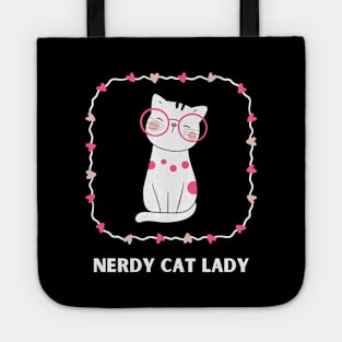 Nerdy cat lady. Tote