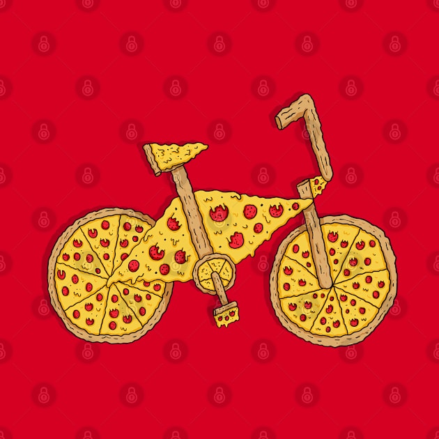 bicycle pizza delicious by jaranan99