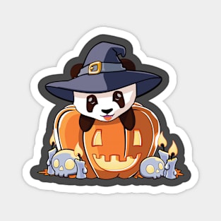 Panda in a pumpkin Magnet