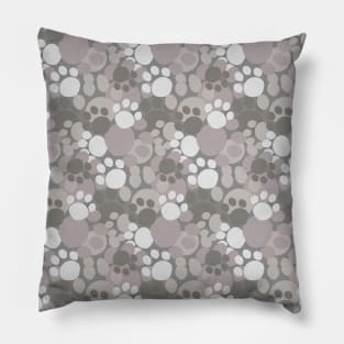 Camouflage pawprint pattern. Pillow