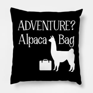 Adventure Alpaca Bag Llama Pillow