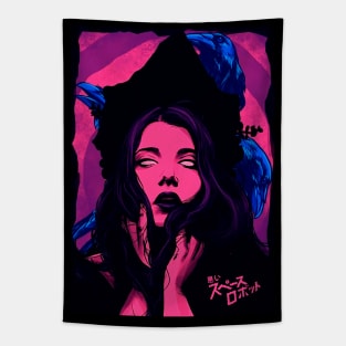 Goth Style Girl Vaporwave Urban Fashion Tapestry