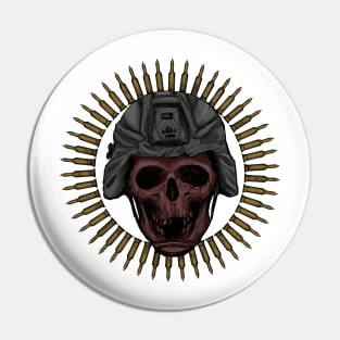 Military Skull Pin