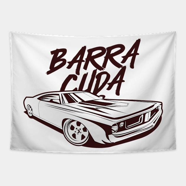 Barracuda 1970 Tapestry by Den Vector