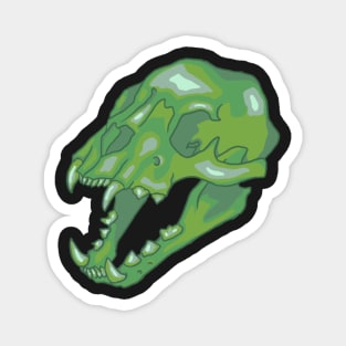 Neon Lion Skull Magnet