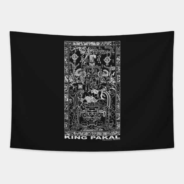 King Pakal 2 Tapestry by Jun Pagano