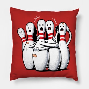 Panic at the Bowling Alley Pillow