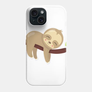 Cute Sloth, Baby Sloth, Lazy Sloth, Sleeping Sloth Phone Case