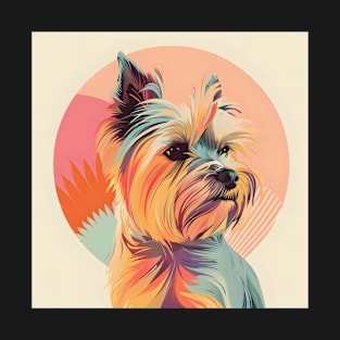 Retro Silky Terrier: Pastel Pup Revival T-Shirt