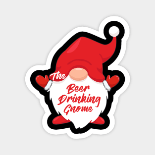 The Beer Drinking Gnome Matching Family Christmas Pajama Magnet