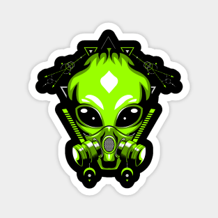 alien mask retro vintage Magnet