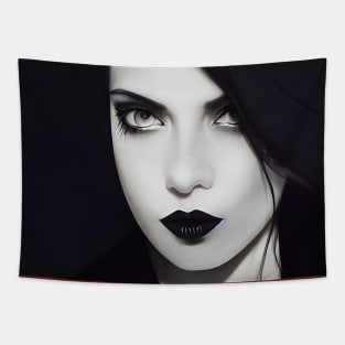 Dark Mysterious Woman Tapestry