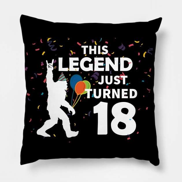 This legend just turned 18 Pillow by JameMalbie