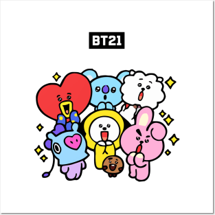 BT21 - Characters Stack Framed poster
