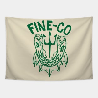 2 Headed Fine-Co logo green Tapestry