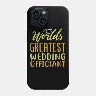 Funny wedding officiant solemniser marriage Phone Case