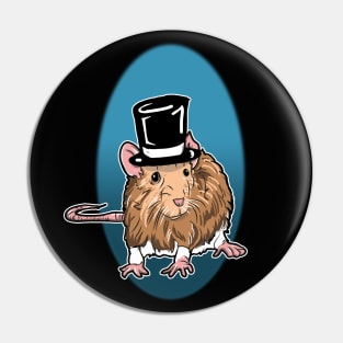 Rat in a Top Hat Pin