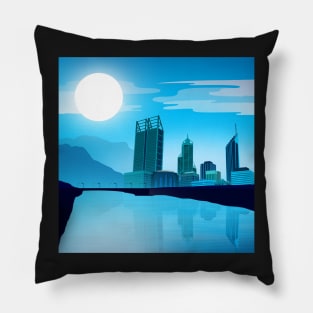 Perth Daytime Skyline Pillow