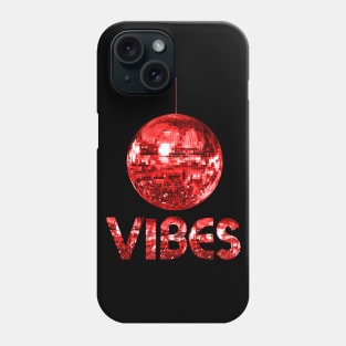 70s Red Disco Ball Vibes Phone Case