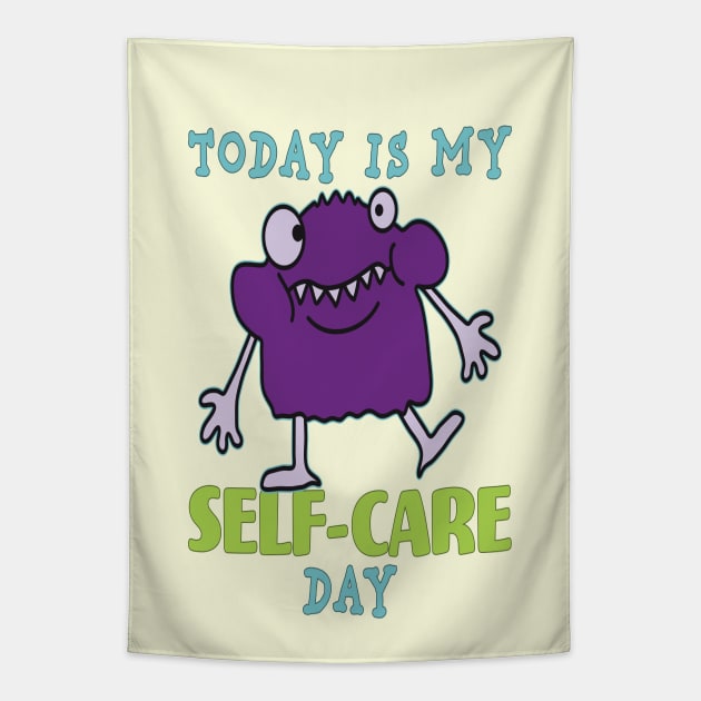 Self-Care Day Tapestry by UltraQuirky