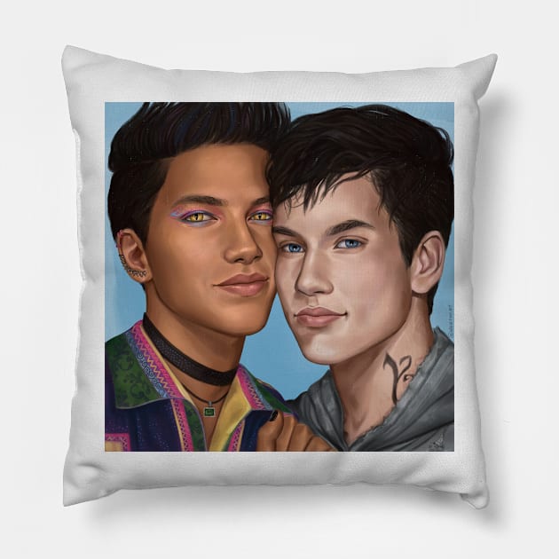 Malec Photobooth Pic Pillow by AlanaReneArt